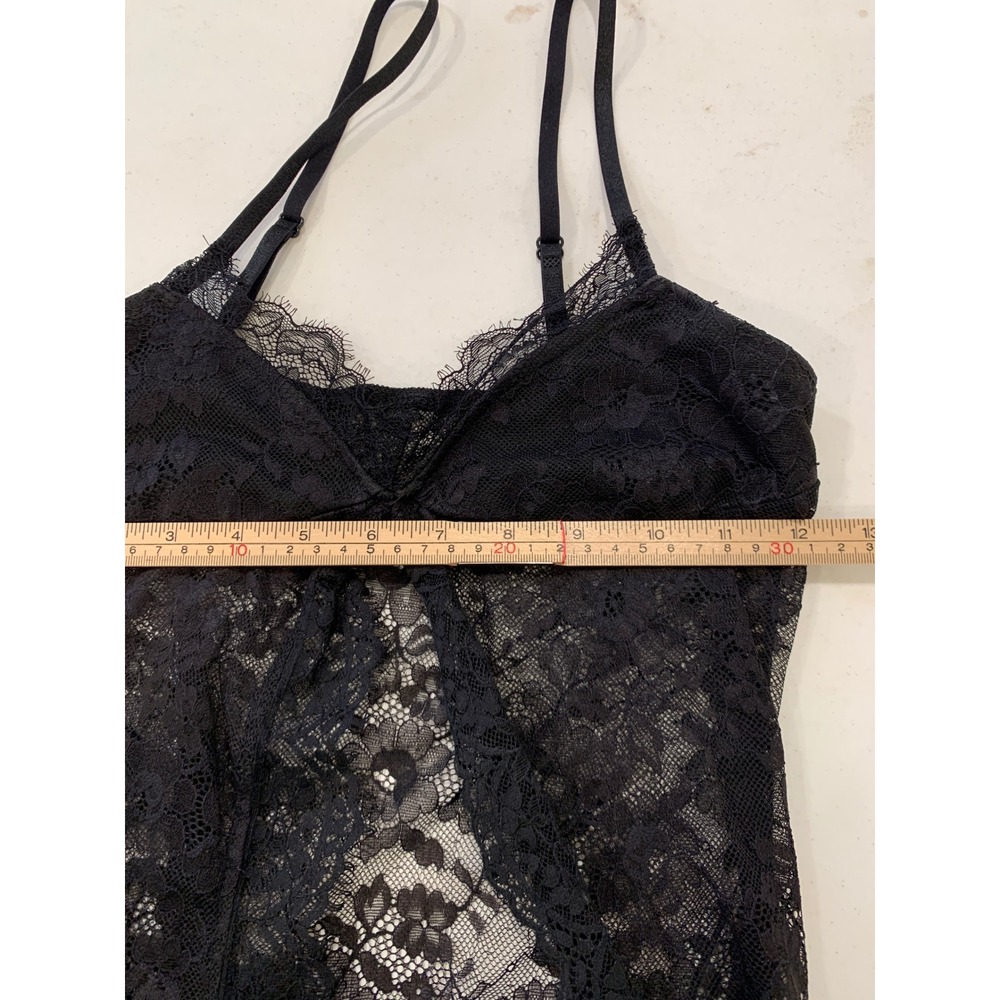 Whimsigoth Floral Lace Slip Dress S Sheer Coquette‎ fairy grunge Romantic Women - Picture 2 of 7